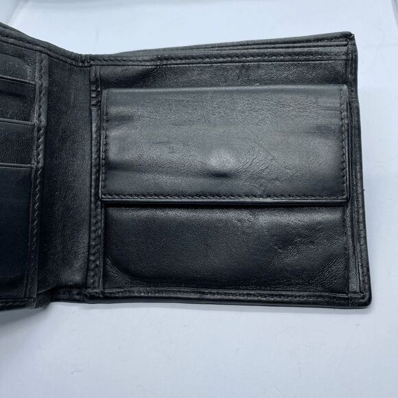 Authentic Gucci Black Canvas & Leather Bifold Wallet **FLAWS** - Picture 9 of 12